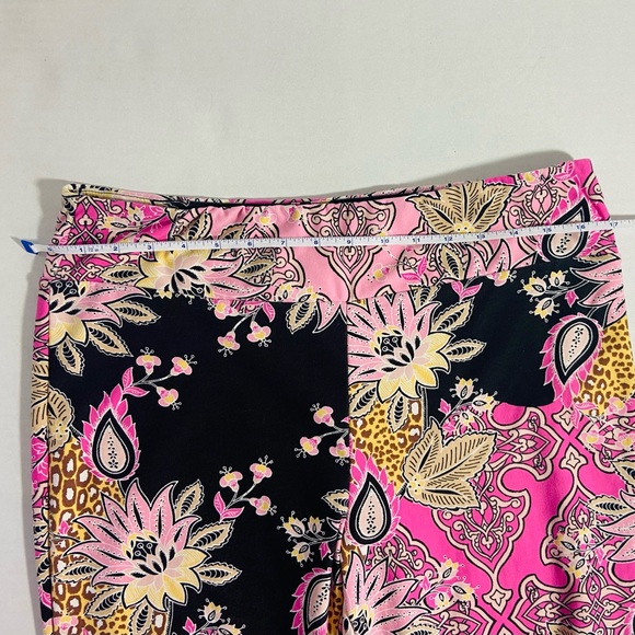 No boundary’s Jr. XL Retro Boho Bellbottom Pants or Loungers Floral Pink - Picture 3 of 11